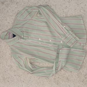 American Eagle Outfitters Stripe Stretch AE Favorite Fit Long Sleeves Polo